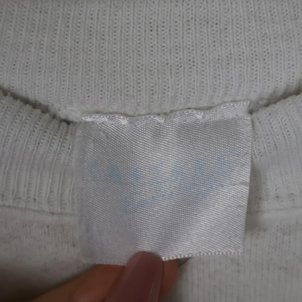 Vintage Caesars Toga Teddy Puff Print Sweatshirt Distressed‎ White XL 23.5x27